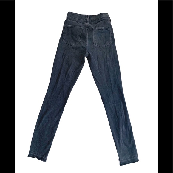 Paige Hoxton Ripped Raw Hem Skinny Jeans in DARK SHADOW DESTRUCTED - Picture 2 of 7